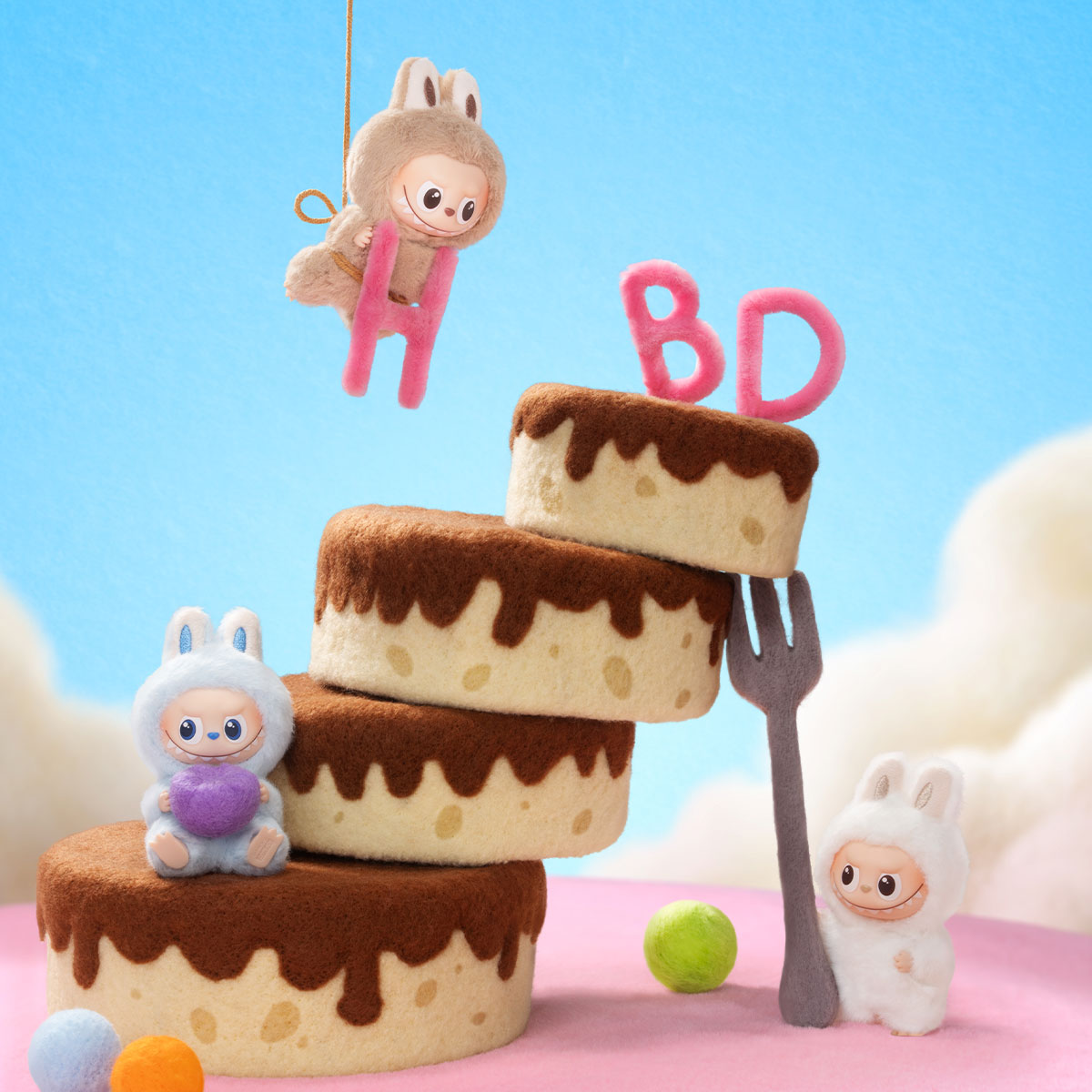 THE MONSTERS Pin for Love Series-Vinyl Plush Pendant Blind Box (A-M)